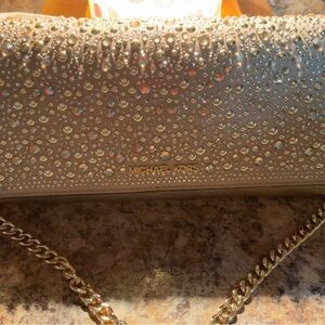 Michael Kors Gold Embellished bag